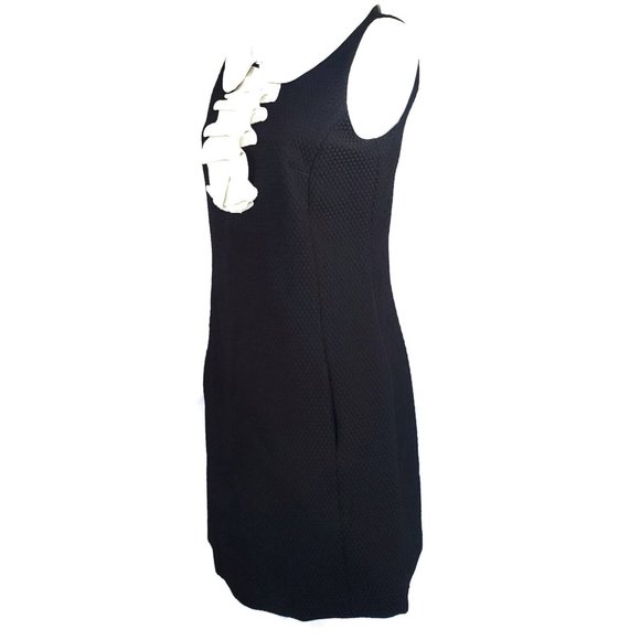 BNWT $850 Axara Paris Black White Ruffle Pockets Formal Short Cocktail Dress 38 - Picture 1 of 9
